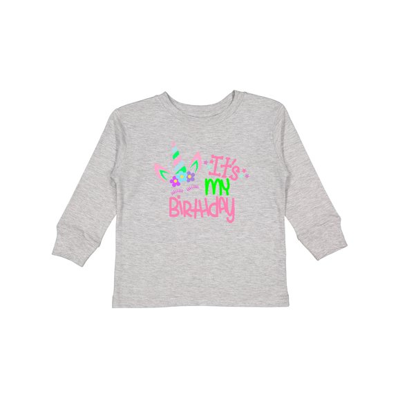 Inktastic It's My Birthday Unicorn Boys or Girls Long Sleeve Toddler T-Shirt