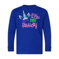 thumbnail image 1 of Inktastic It's My Birthday Unicorn Long Sleeve Youth T-Shirt, 1 of 5