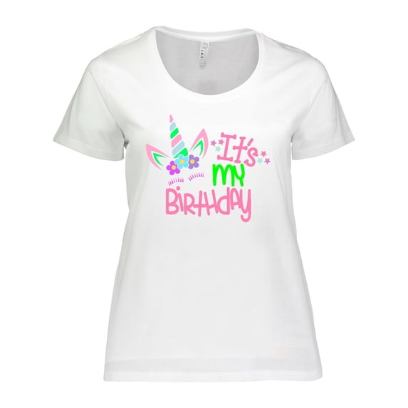 Inktastic It's My Birthday Unicorn Women's Plus Size T-Shirt