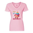 thumbnail image 1 of Inktastic It's My Birthday Women's V-Neck T-Shirt, 1 of 5