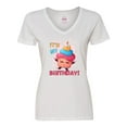 thumbnail image 1 of Inktastic It's My Birthday Women's V-Neck T-Shirt, 1 of 5