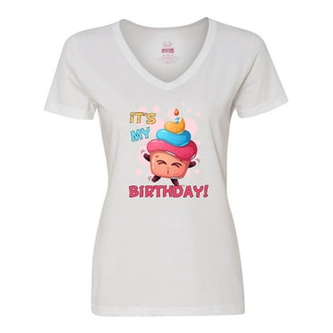 Inktastic It's My Birthday Women's V-Neck T-Shirt