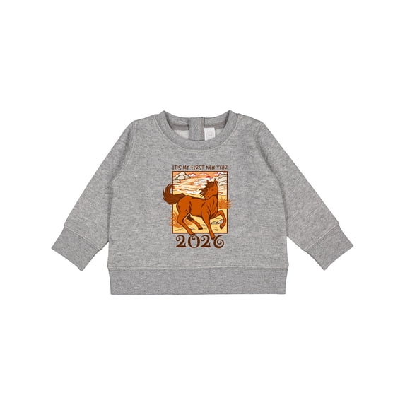 Inktastic It's My First 2026 Chinese New Year Horse Baby Sweatshirt