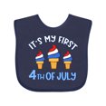 thumbnail image 1 of Inktastic It's My First 4th of July Boys or Girls Baby Bib, 1 of 4