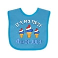 thumbnail image 1 of Inktastic It's My First 4th of July Boys or Girls Baby Bib, 1 of 4