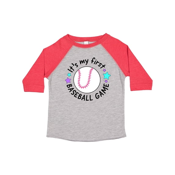 Inktastic It's My First Baseball Game Boys or Girls Toddler T-Shirt
