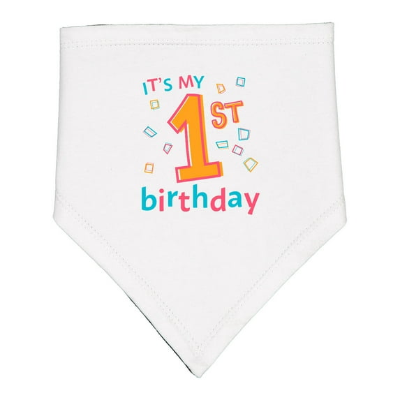 Inktastic It's My First Birthday Baby Bandana Bib