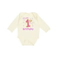 thumbnail image 1 of Inktastic It's My First Birthday Boys or Girls Long Sleeve Baby Bodysuit, 1 of 5