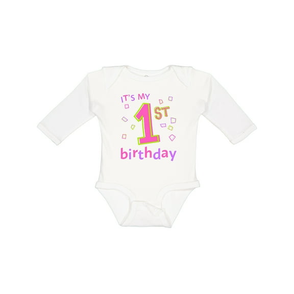 Inktastic It's My First Birthday Boys or Girls Long Sleeve Baby Bodysuit