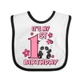 thumbnail image 1 of Inktastic It's My First Birthday with Panda Bear Girls Baby Bib, 1 of 4