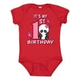thumbnail image 1 of Inktastic It's My First Birthday with Panda Bear Girls Baby Bodysuit, 1 of 5