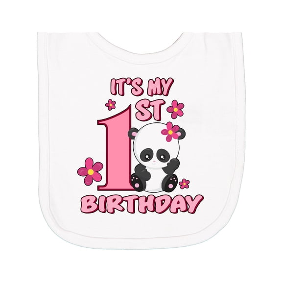 Inktastic It's My First Birthday with Panda Bear Newborn Bib