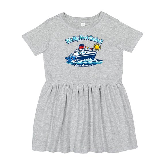 Inktastic It's My First Cruise Girls Toddler Dress