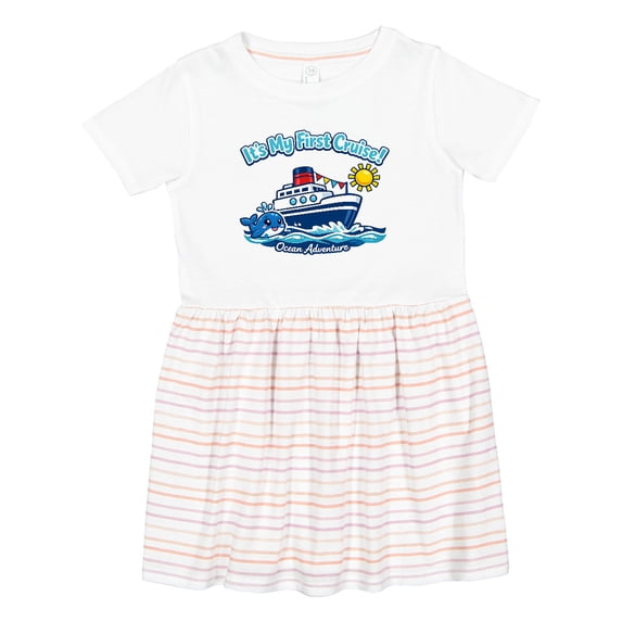 Inktastic It's My First Cruise Girls Toddler Dress