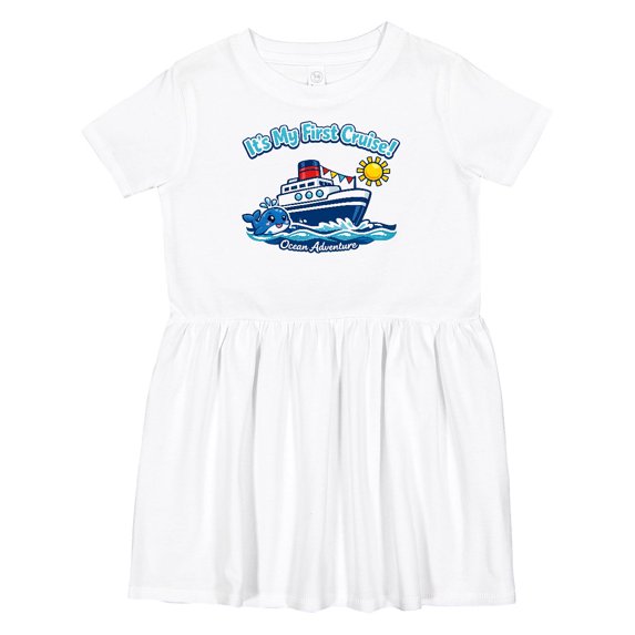 Inktastic It's My First Cruise Girls Toddler Dress
