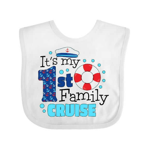 Inktastic It's My First Family Cruise Boys or Girls Baby Bib