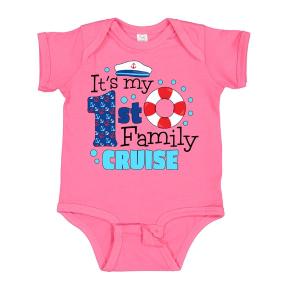 Inktastic It's My First Family Cruise Boys or Girls Baby Bodysuit