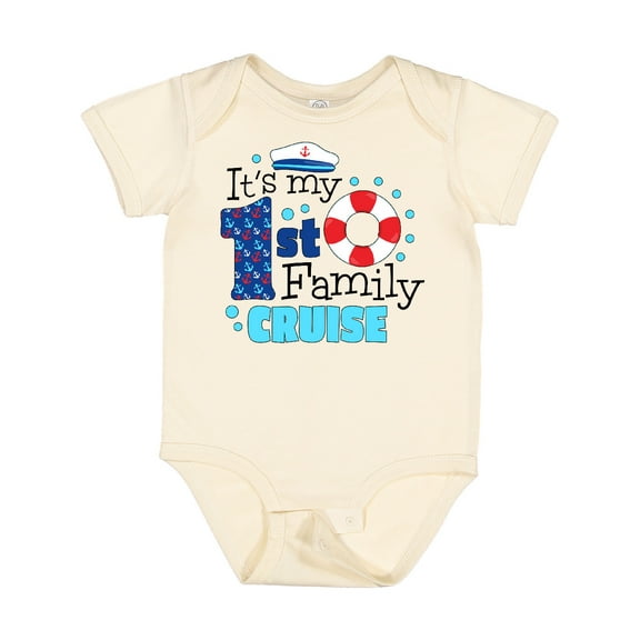 Inktastic It's My First Family Cruise Boys or Girls Baby Bodysuit