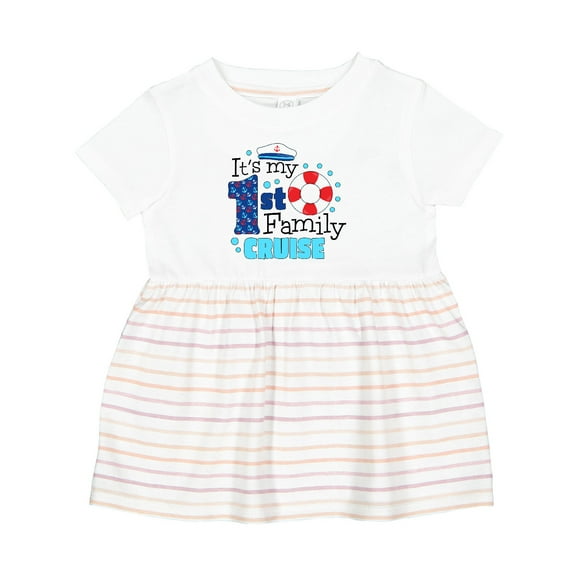 Inktastic It's My First Family Cruise Girls Baby Dress
