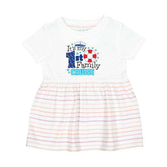 Inktastic It's My First Family Cruise Girls Baby Dress