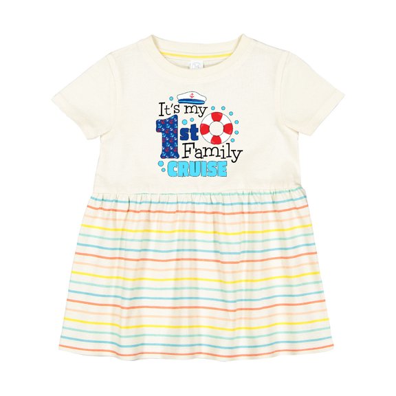 Inktastic It's My First Family Cruise Girls Baby Dress