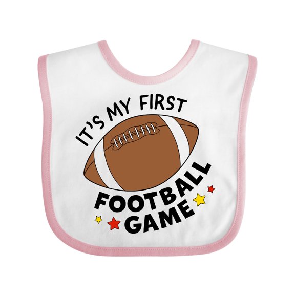 Inktastic It's My First Football Game Boys or Girls Baby Bib