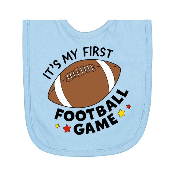 Inktastic It's My First Football Game Newborn Bib