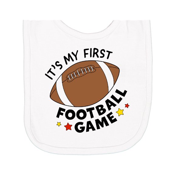 Inktastic It's My First Football Game Newborn Bib