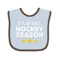 thumbnail image 1 of Inktastic It's My First Hockey Season Boys or Girls Baby Bib, 1 of 4
