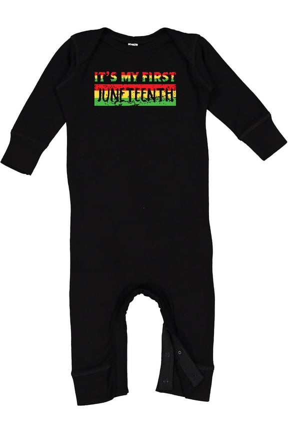 It's My First Juneteenth Red, Yellow, and Green Baby Romper Coveralls