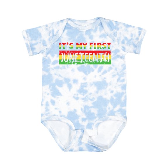 Inktastic It's My First Juneteenth Red, Yellow, and Green Boys or Girls Baby Bodysuit