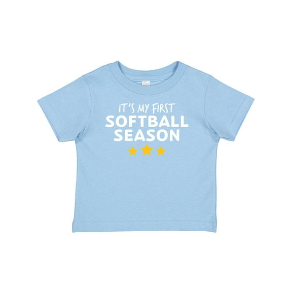 Inktastic It's My First Softball Season Boys or Girls Baby T-Shirt