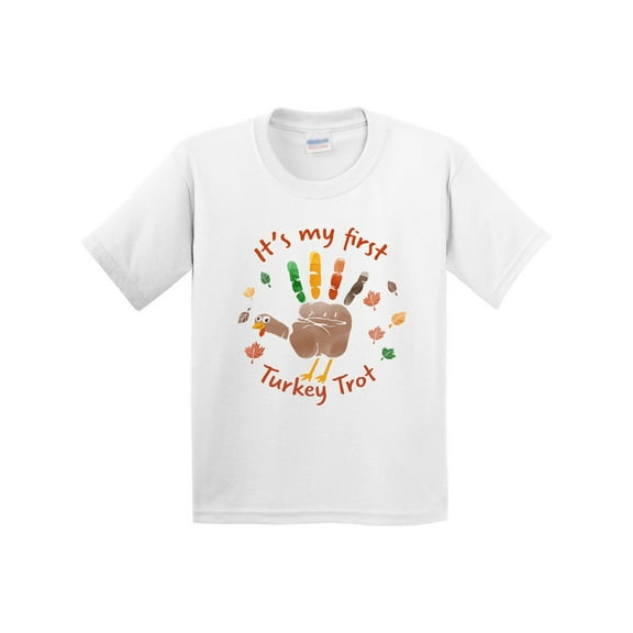 Inktastic It's My First Turkey Trot Youth T-Shirt