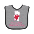 thumbnail image 1 of Inktastic It's My First Valentine's Day Boys or Girls Baby Bib, 1 of 4