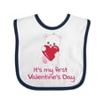 thumbnail image 1 of Inktastic It's My First Valentine's Day Boys or Girls Baby Bib, 1 of 4