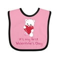 thumbnail image 1 of Inktastic It's My First Valentine's Day Boys or Girls Baby Bib, 1 of 4
