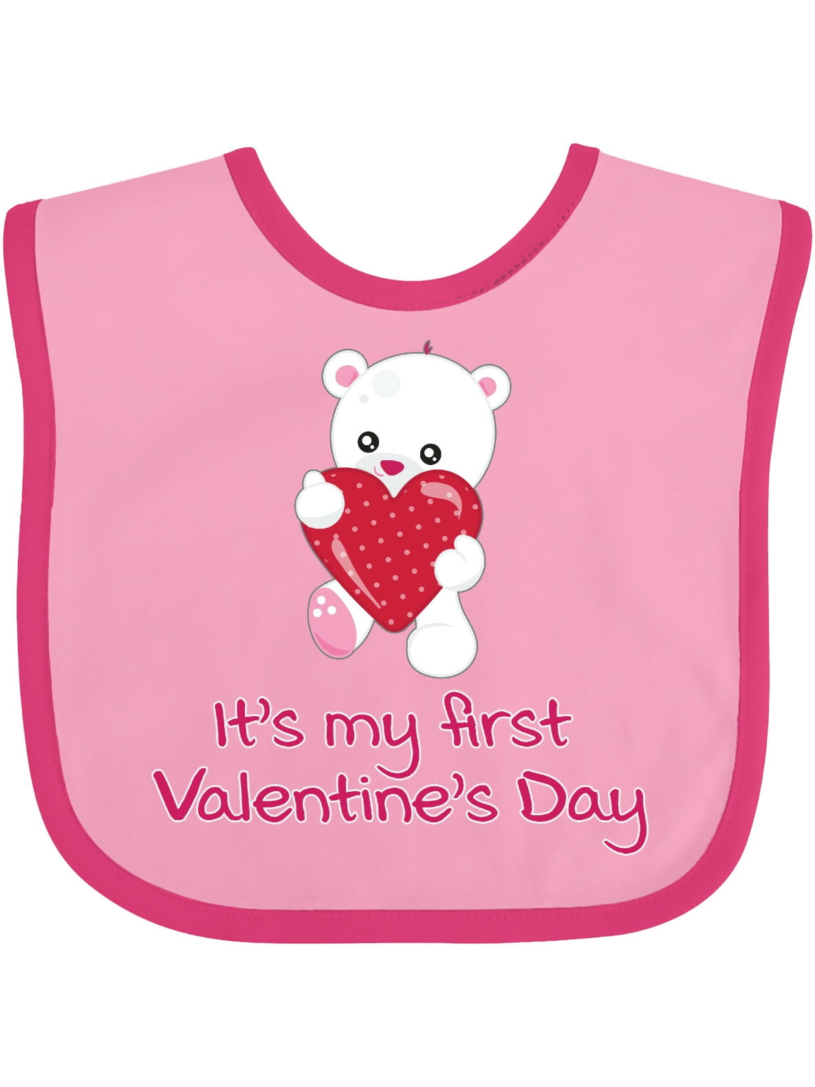 First Valentine's Day Personalized Baby Bib, Babys First Valentines Day