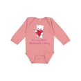 thumbnail image 1 of Inktastic It's My First Valentine's Day Boys or Girls Long Sleeve Baby Bodysuit, 1 of 5