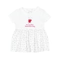 thumbnail image 1 of Inktastic It's My First Valentine's Day Girls Baby Dress, 1 of 5
