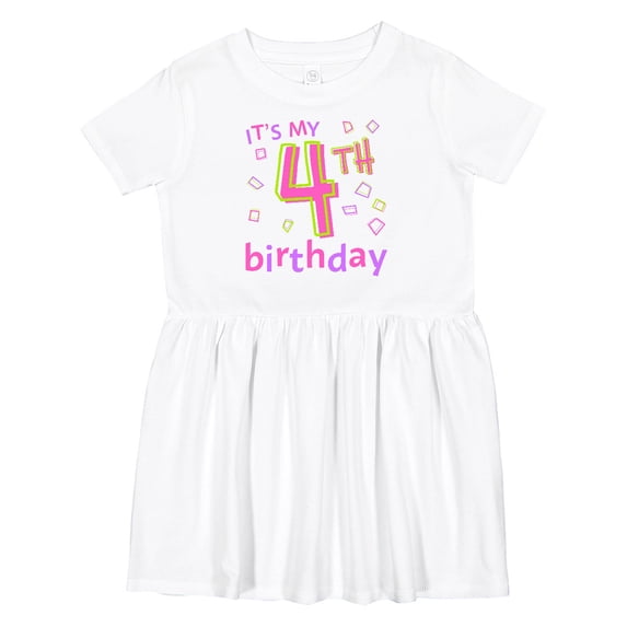Inktastic It's My Fourth Birthday Girls Toddler Dress