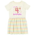 thumbnail image 1 of Inktastic It's My Fourth Birthday Girls Toddler Dress, 1 of 5
