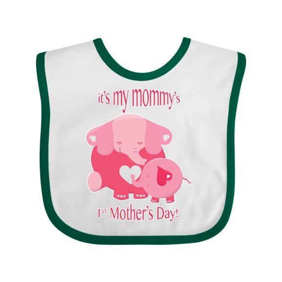 Inktastic It's My Mommy's 1st Mother's Day Boys or Girls Baby Bib