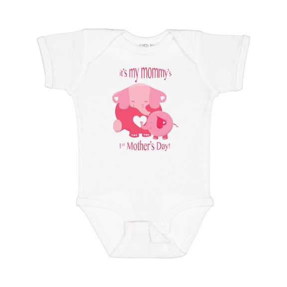 Inktastic It's My Mommy's 1st Mother's Day Boys or Girls Baby Bodysuit