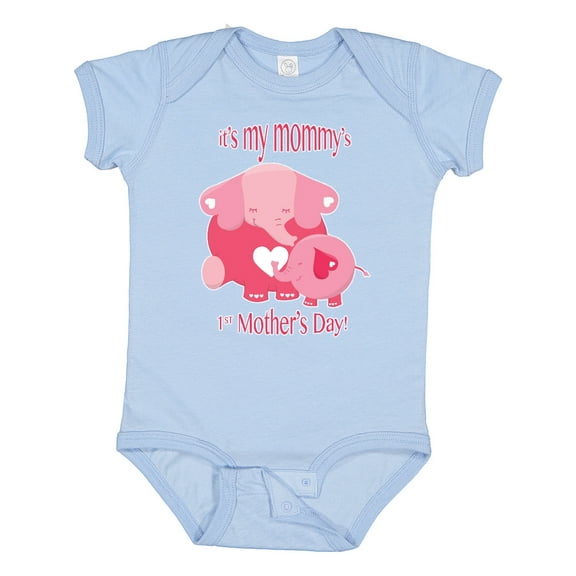 Inktastic It's My Mommy's 1st Mother's Day Boys or Girls Baby Bodysuit