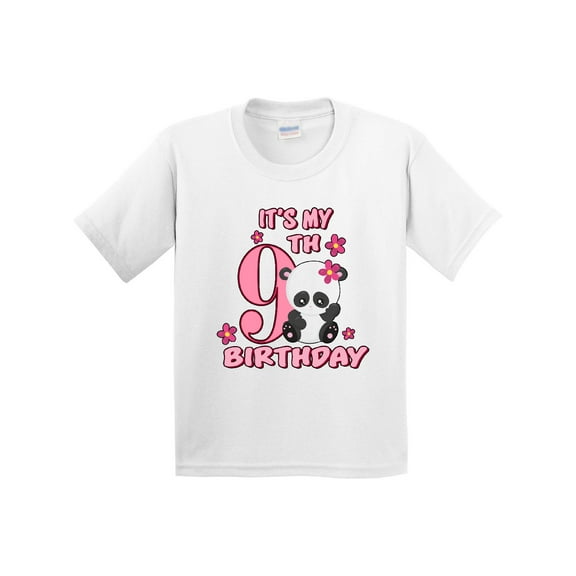 Inktastic It's My Ninth Birthday with Panda Bear Youth T-Shirt
