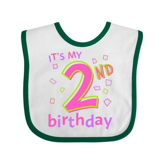 Inktastic It's My Second Birthday Boys or Girls Baby Bib