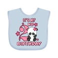 thumbnail image 1 of Inktastic It's My Second Birthday with Panda Bear Girls Baby Bib, 1 of 4