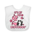 thumbnail image 1 of Inktastic It's My Second Birthday with Panda Bear Girls Baby Bib, 1 of 4