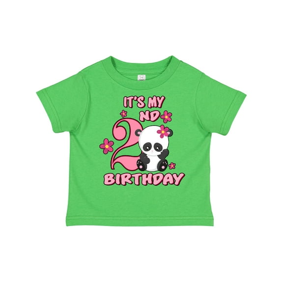 Inktastic It's My Second Birthday with Panda Bear Girls Toddler T-Shirt