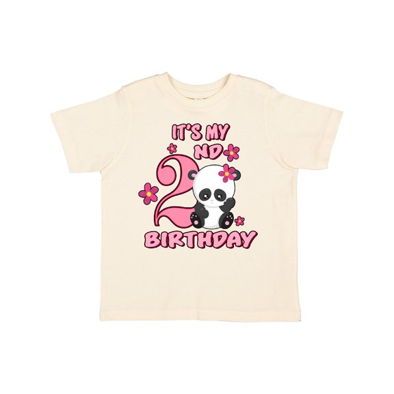 Inktastic It's My Second Birthday with Panda Bear Girls Toddler T-Shirt